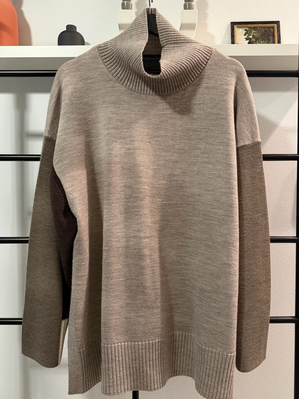 COS Two-Tone Turtleneck Sweater
